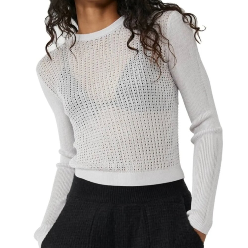 NWT Free People H2o crew pullover- color:found moon - size L - Picture 1 of 8